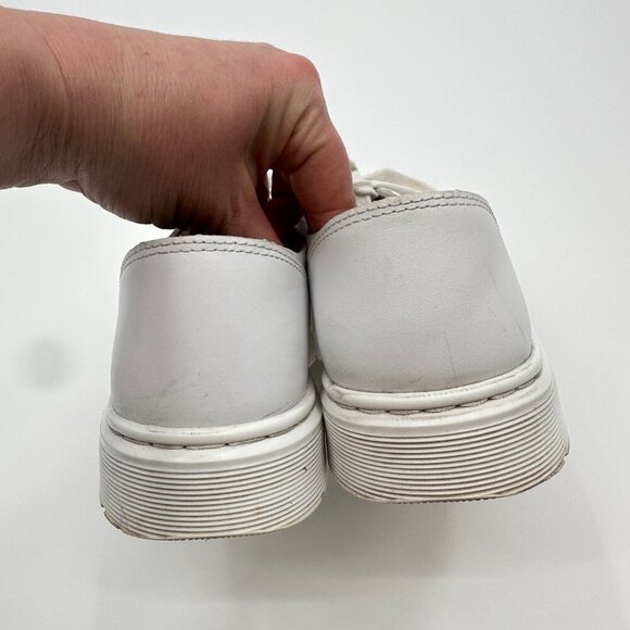 Dr. Martens Dante White Shoes Loafers Lace Up Sneakers Women's 7 Men's 6 Leather - Picture 6 of 8